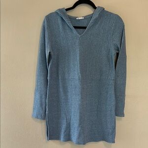 J.Jill Blue Hooded Knit Tunic